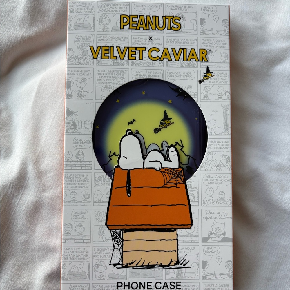 Velvet Caviar Peanuts Snoopy Phone Case - Orange and Black Halloween